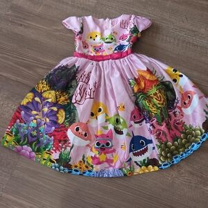 Colorful Baby Shark Themed Dress